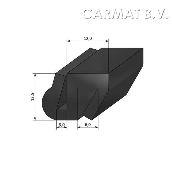 U-profiel vlak 6/12/13,5 afname per/20 m