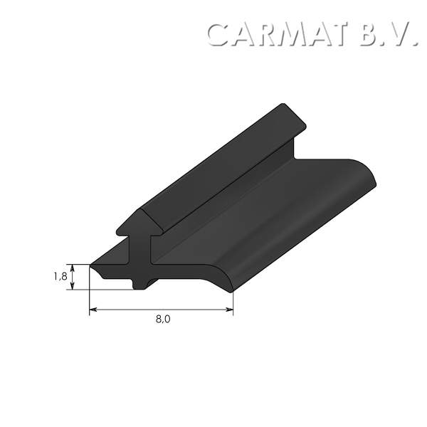 Onderlegprofiel 8 mm afname per/300 m