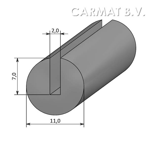 Sponsrubberprofiel 7profiles op bestelling per 2000M
