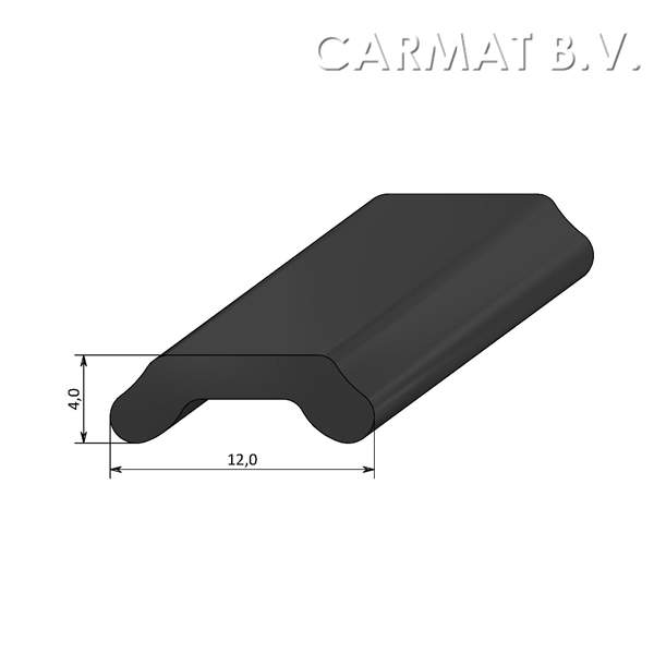 7profiles PVC vulbies zwart afname per/50M