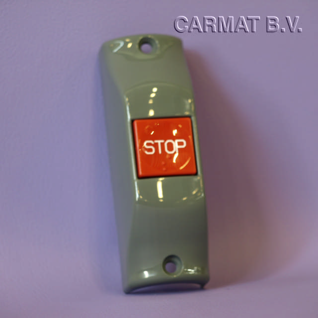 Stopknop buis grijs knop rood stop wit nv braille