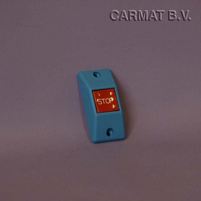 Stopknop wand blauw knop rood stop wit nv gb