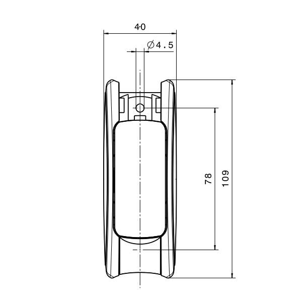 Stopknop buis grijs knop geel stop zwart nv braille